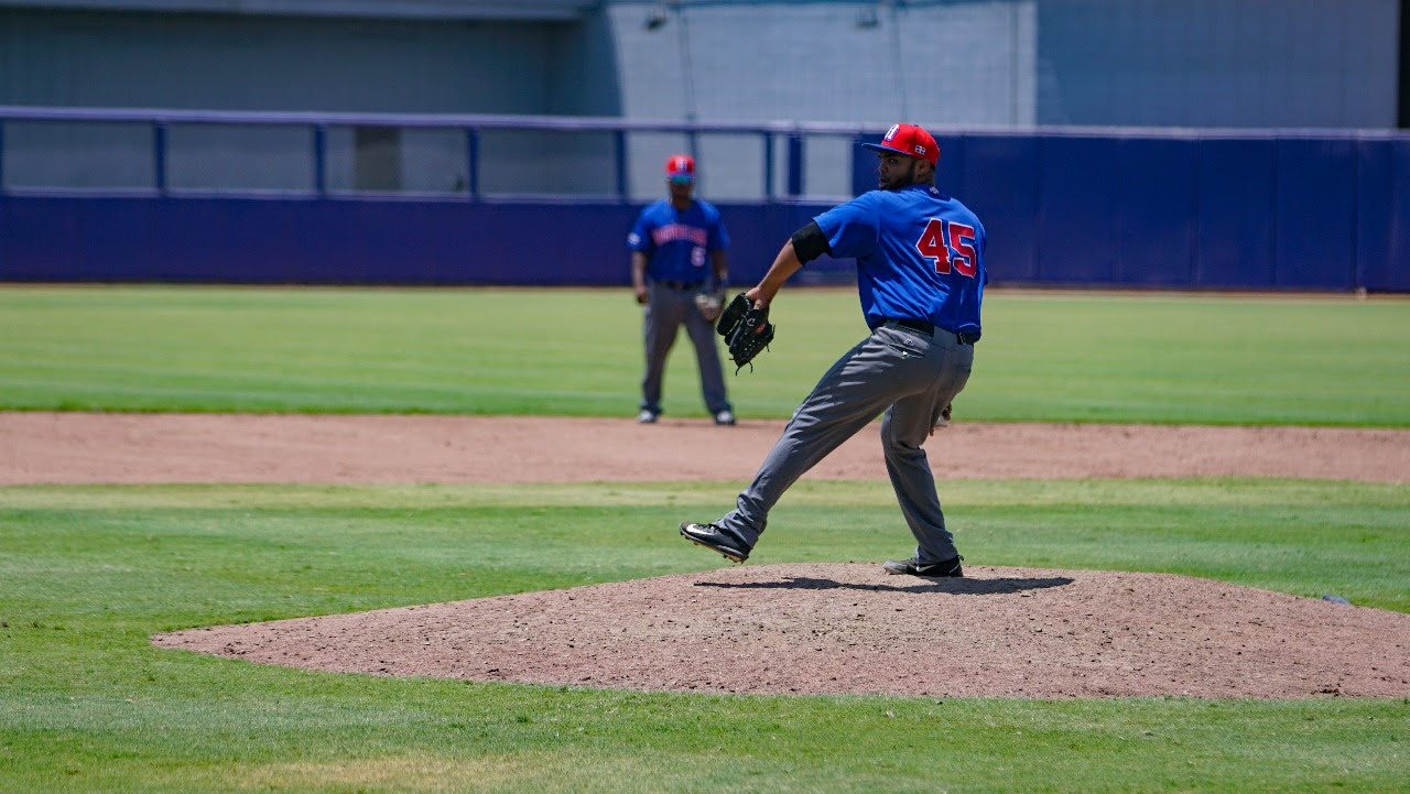 El equipo de República Dominicana durante el juego contra Panamá en Centroamericanos