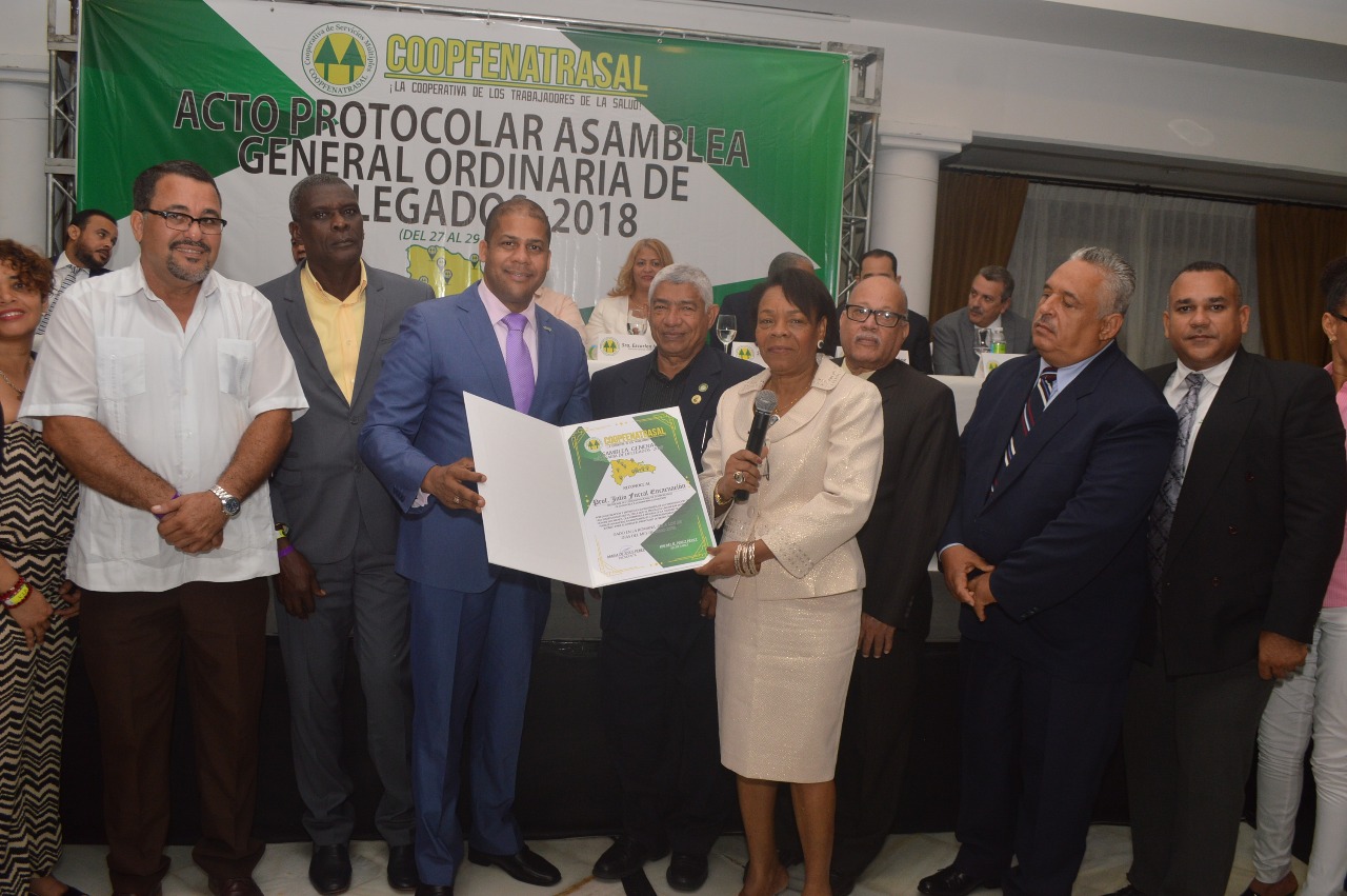 Durante la Asamblea General Ordinaria 2018 de COOPFENATRASAL.