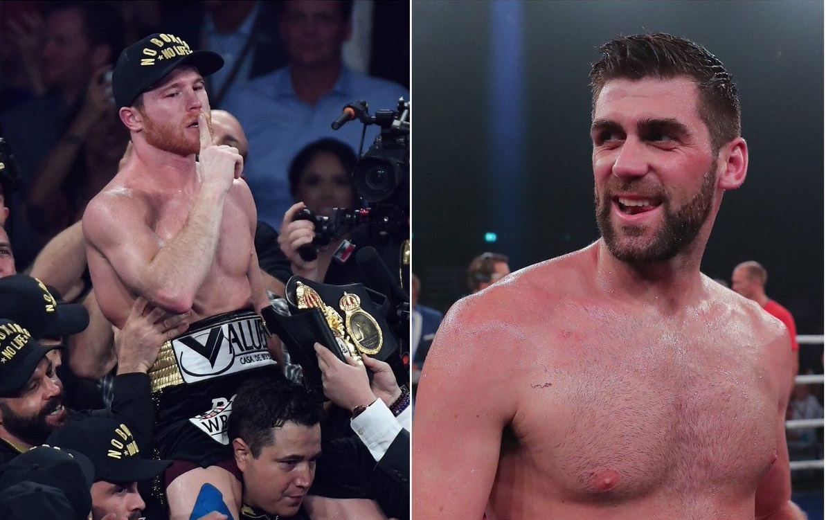 Saúl "Canelo" Álvarez y Rocky Fielding. Foto cortesía de @AlfredoFM77