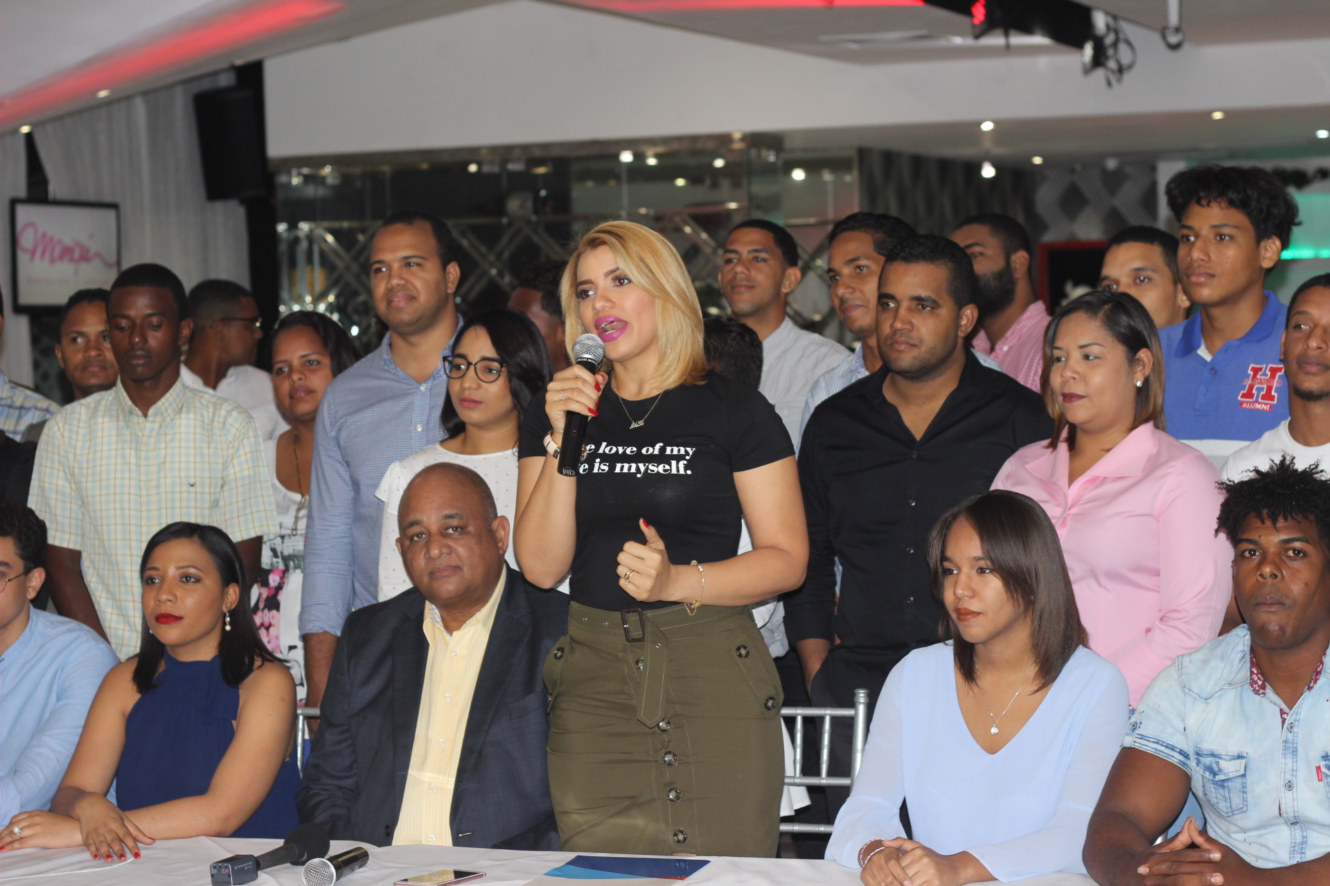 Durante el anuncio del concurso de La Juventud de Luis Abinader Presidente (JLAP).