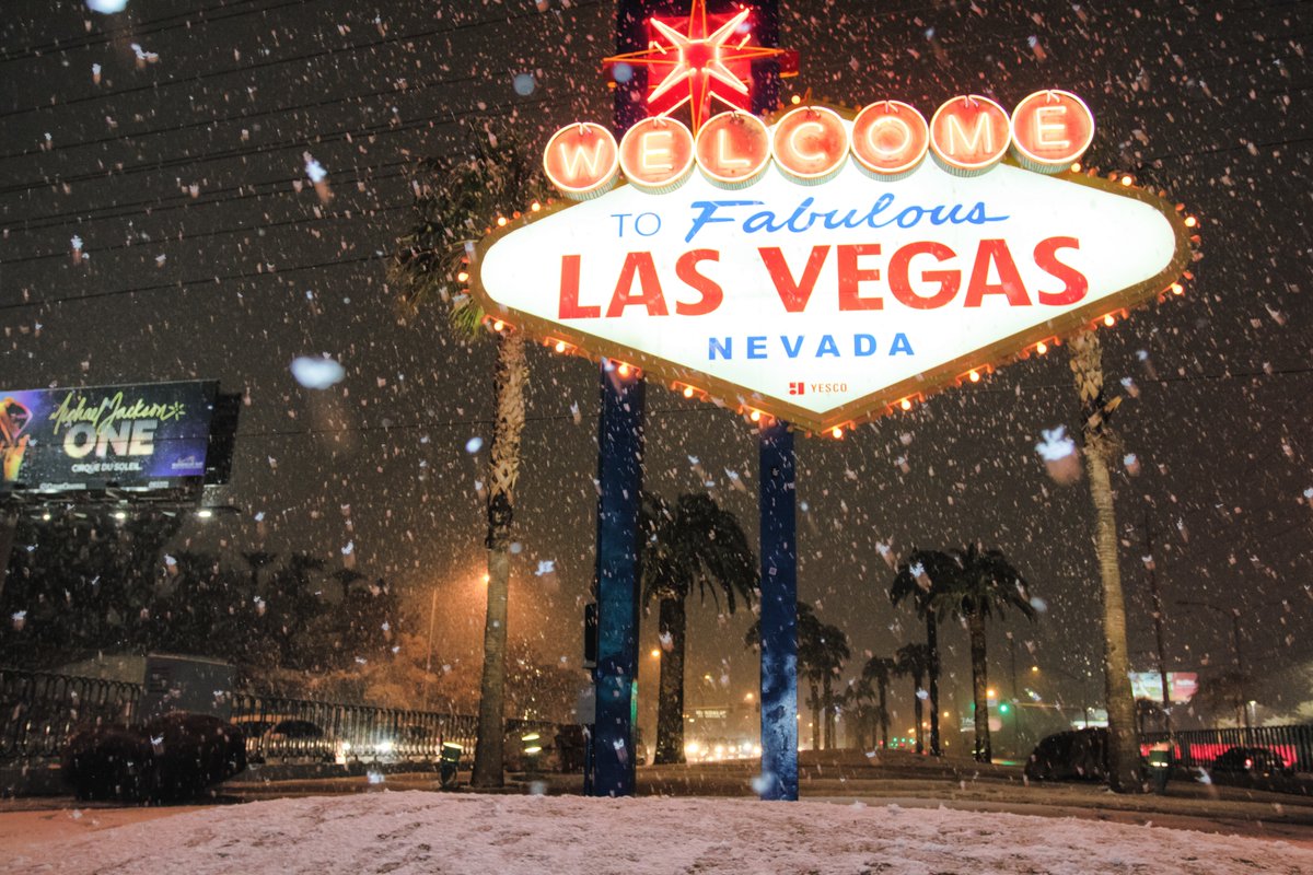 Cae nieve en Las Vegas por primera vez en 10 años - Periódico elCaribe